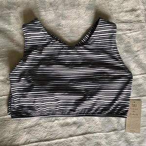 Albion Fit Channel Stripe Game Changer Swim Crop